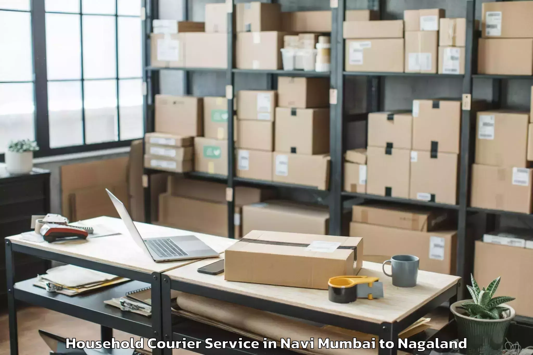 Leading Navi Mumbai to Medziphema Household Courier Provider